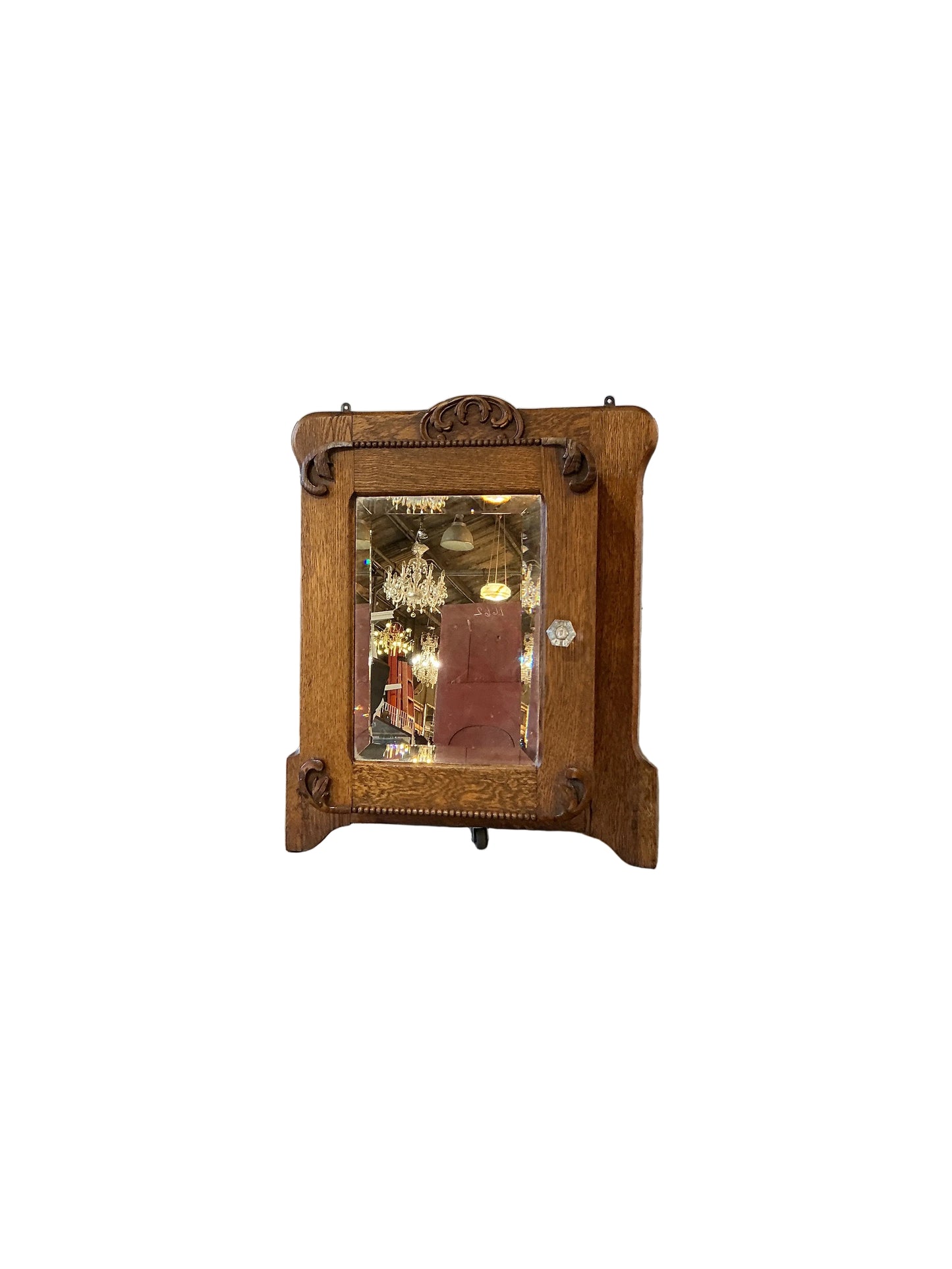 Oak Mirrored Medicine Cabinet