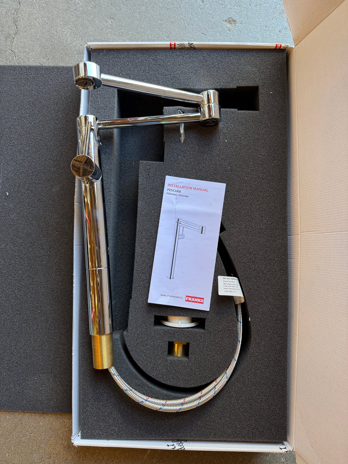 Franke Pescara Single Handle Polished Chrome Pot Filler