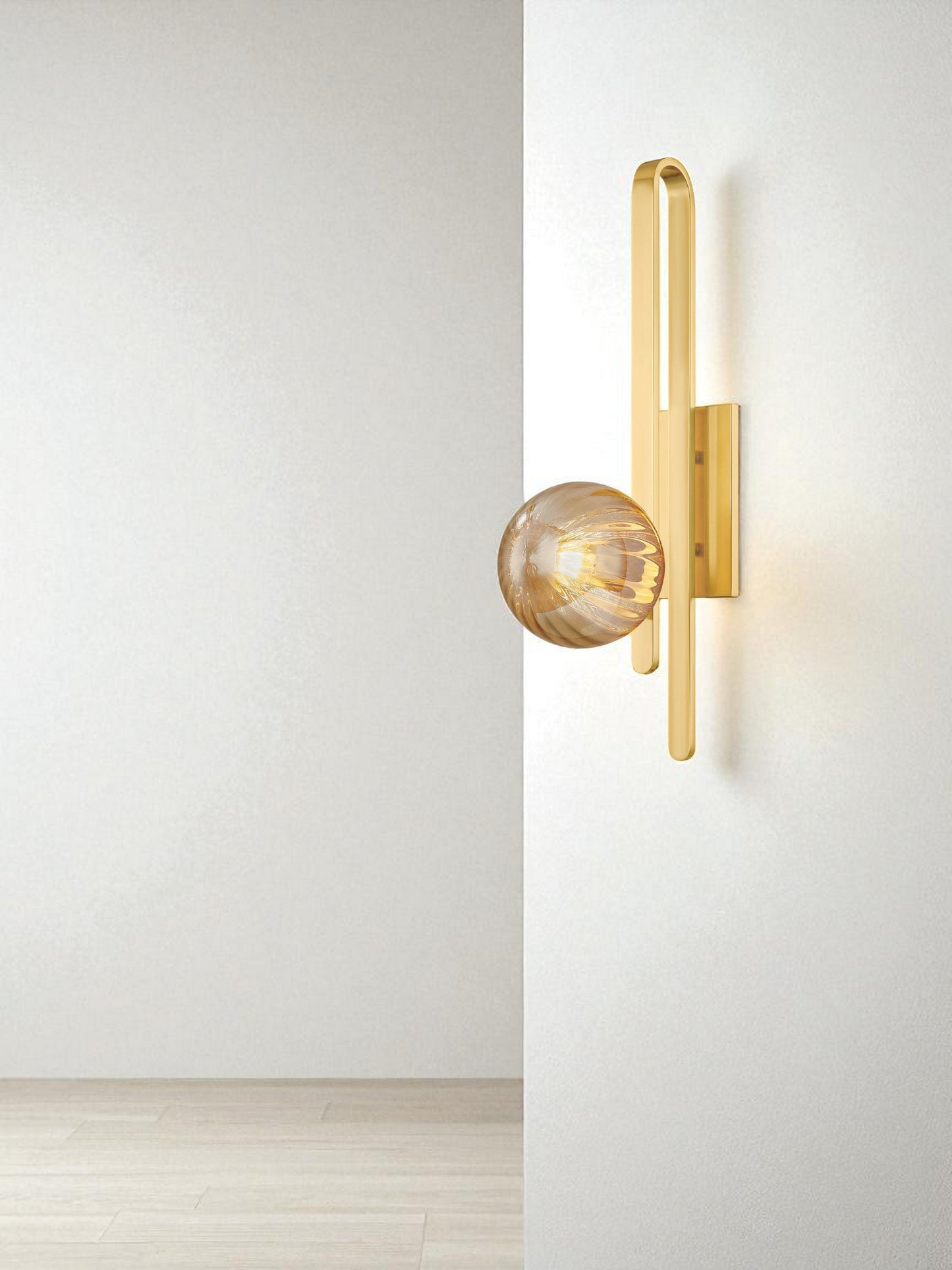 Corbett Cronus 1 Polished Brass Wall Sconce