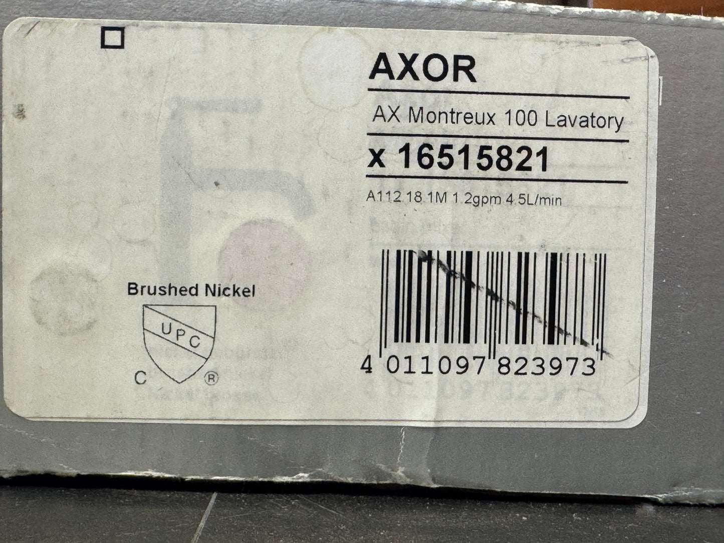 Hansgrohe Axor Montreux Single Hole Bathroom Faucet Brushed Nickel