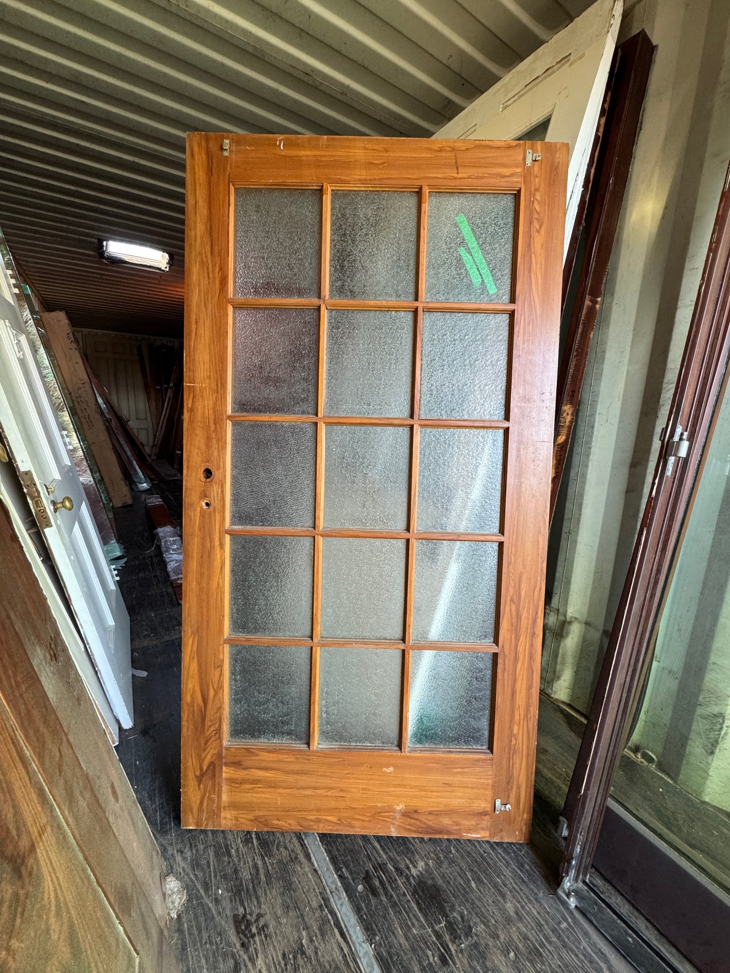 Interior 15 Lite Door With Oscure Glass