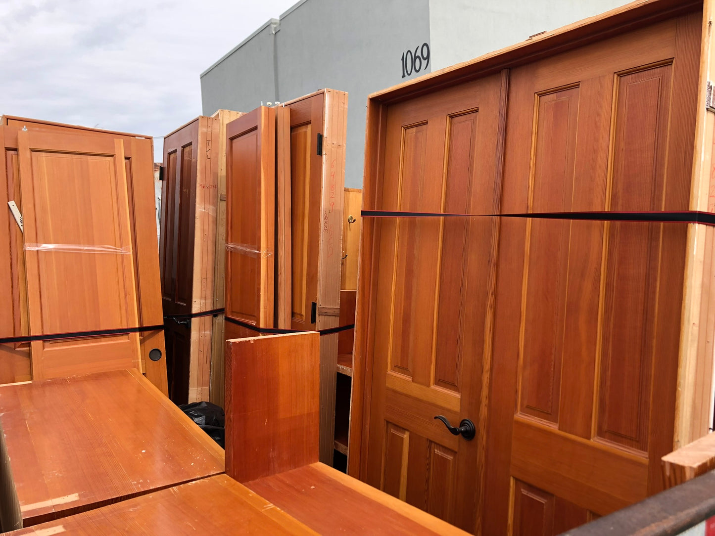 Matching Interior Douglas Fir Raised 4-Panel Doors