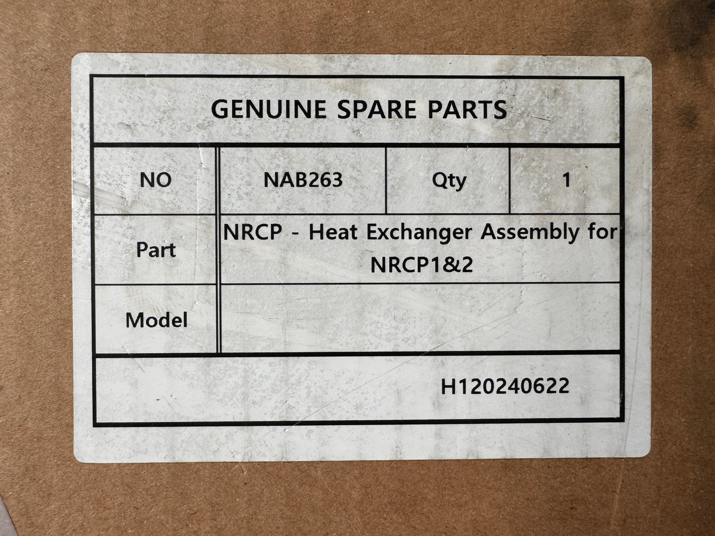New Noritz NAB263 Condensing Heat Exchanger Assembly NRCP