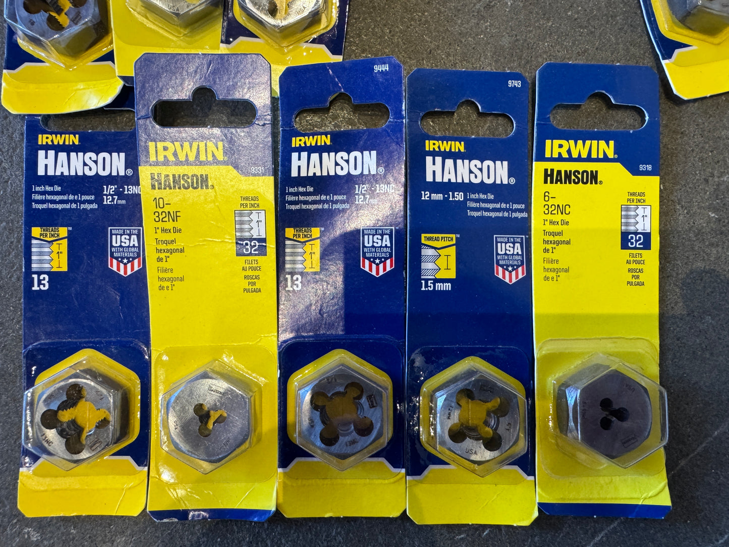 Lot New Irwin Hanson 1" Hex Die (Kat)
