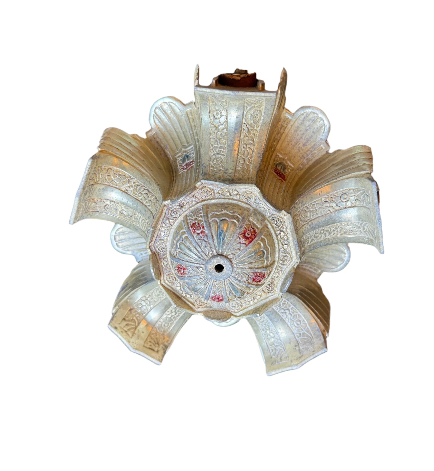 Vintage 1930's 5 Light Art Deco Chandelier In Need of Repair