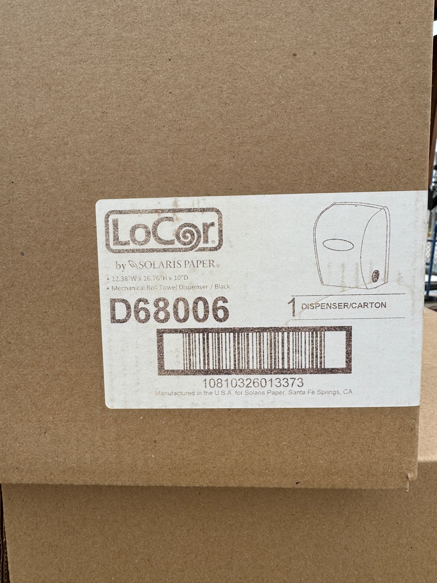 New LoCor Mechanical Paper Towel Dispenser Black