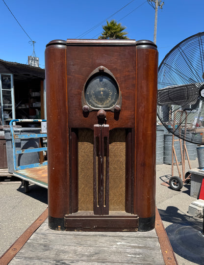 Art Deco Zenith Console Tube Radio 78 Record Player