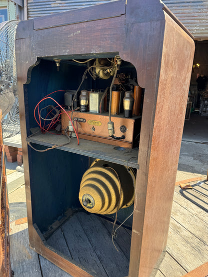 Art Deco Zenith Console Tube Radio 78 Record Player