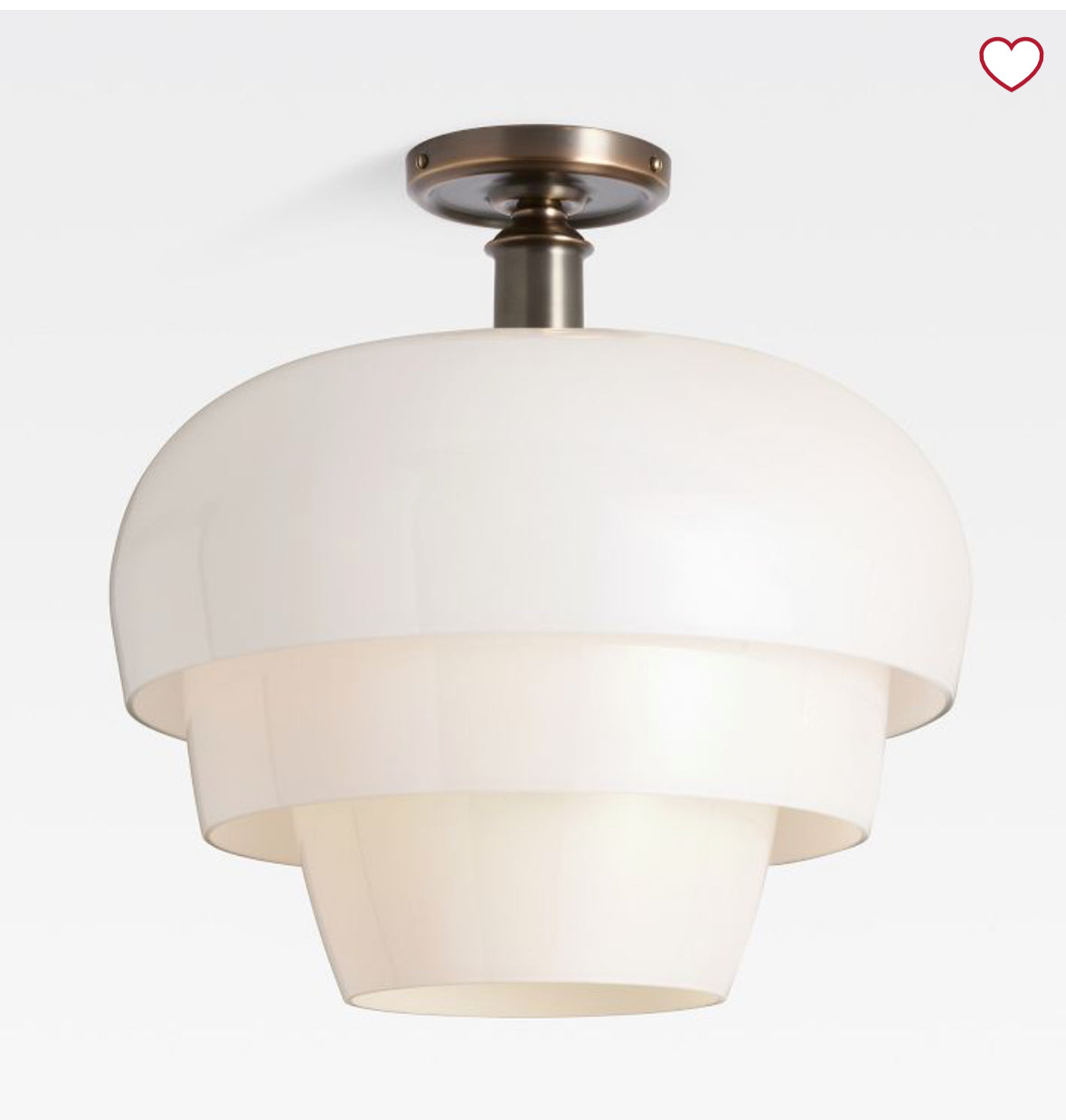Rejuvenation Ophelia 16" Semi-Flush Polished Nickel
