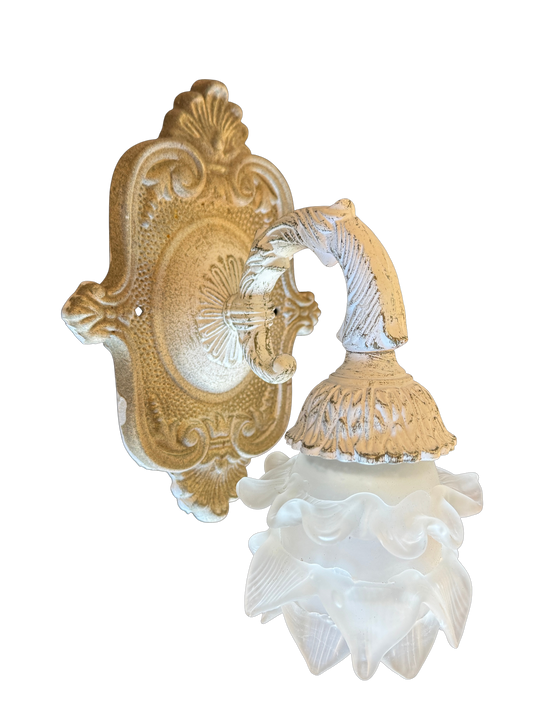 Farmhouse Antique White Sconce