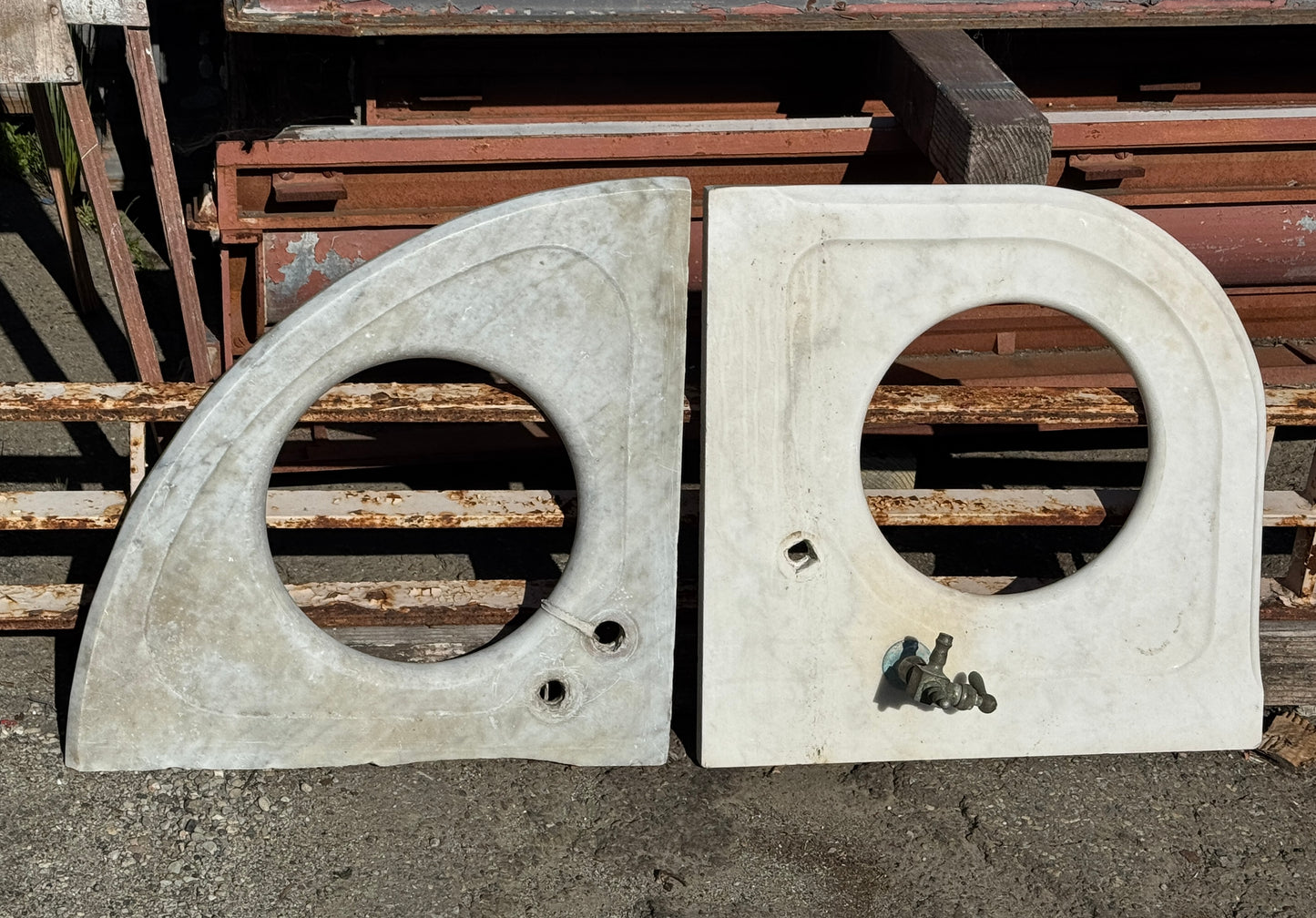 Carrara Marble Victorian Corner Sink Countertops