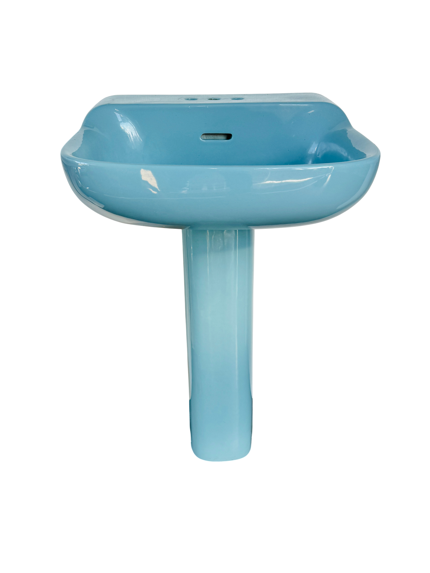 Vintage Light Blue Pedestal Sink