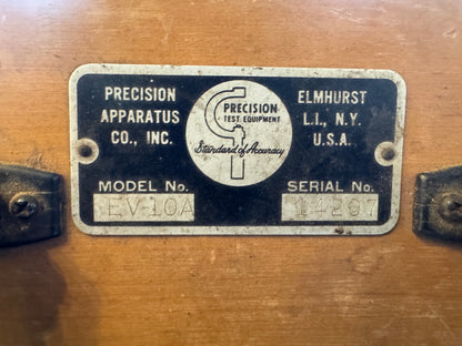Precision Apparatus Co Vacuum Tube Tester Model EV-10A