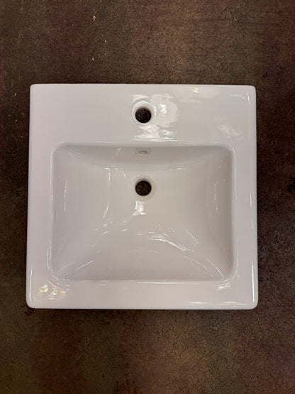 New White Ikea Tvallen Wall Mount Bathroom Sink
