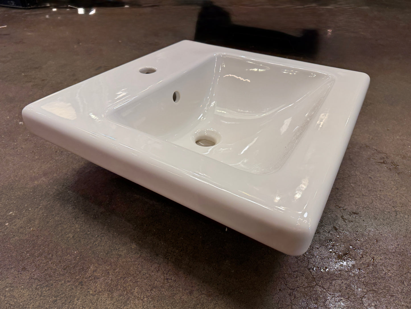 New White Ikea Tvallen Wall Mount Bathroom Sink