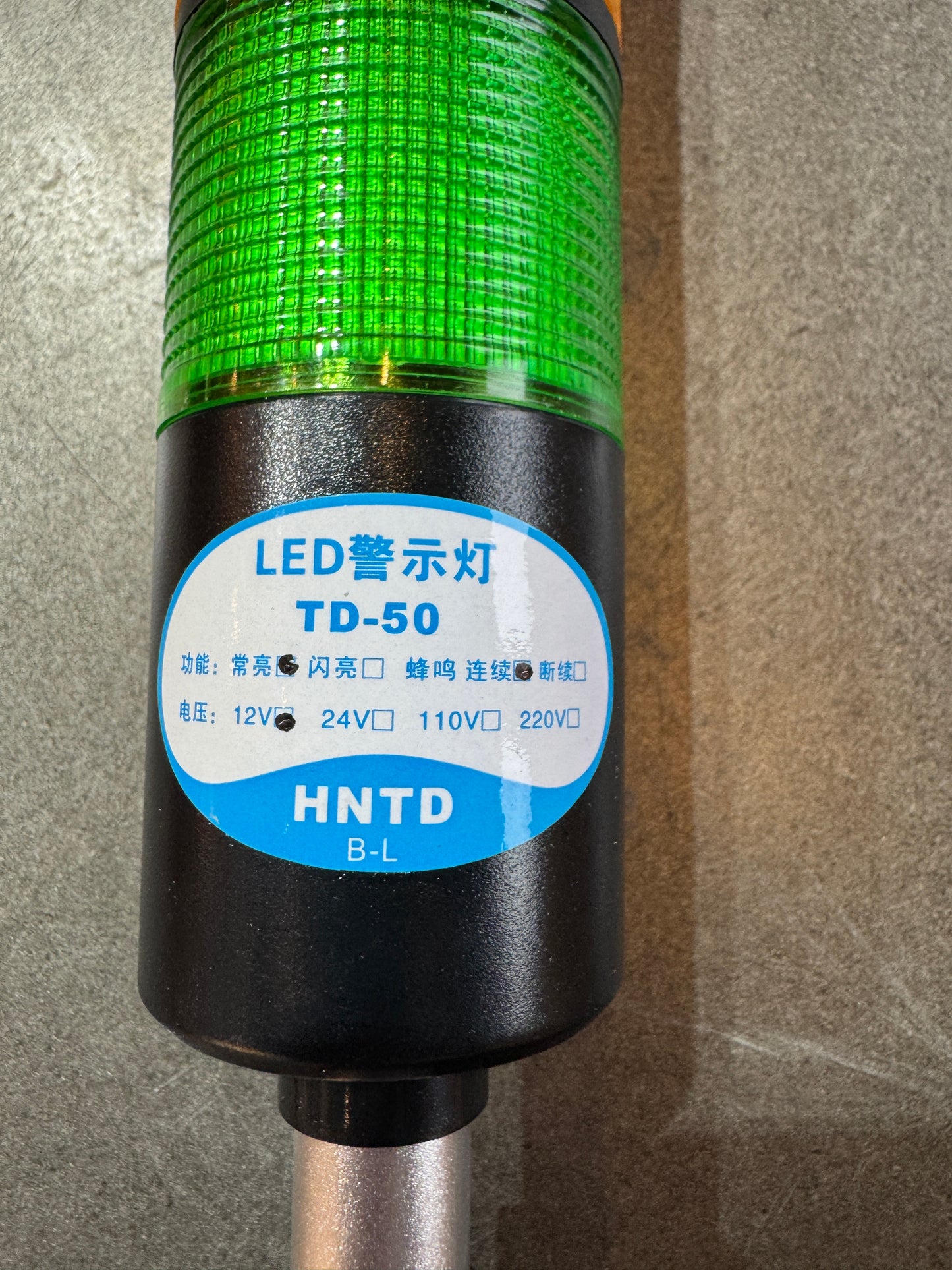 HNTD 12V LED Warning Light Semaphore Indicator Lamp TD-50 3 Color