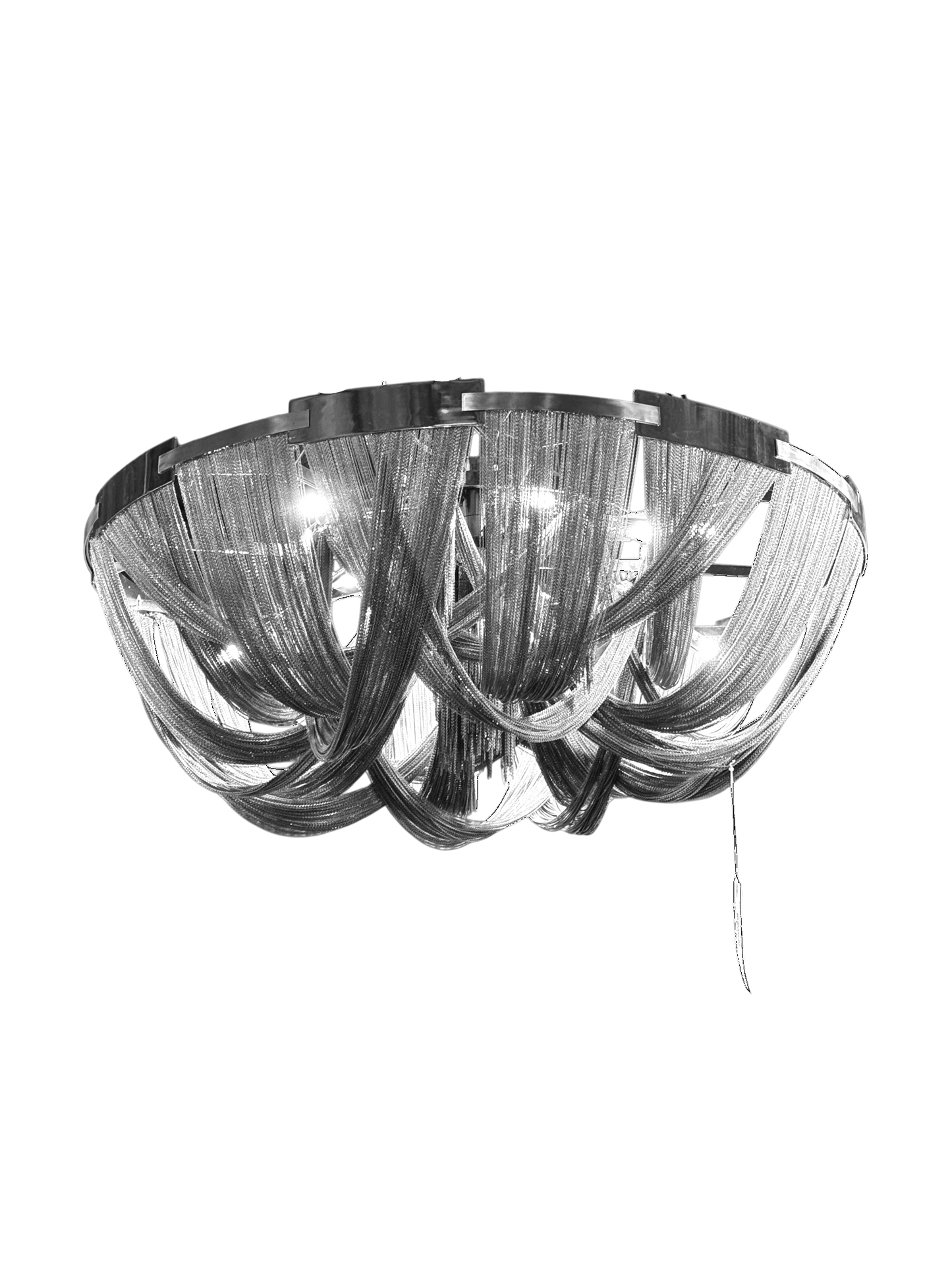 Terzani Soscik Flush Mount Nickel Chandelier