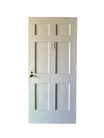 Solid Wood Exterior Front Door With Brass Speakeasy Port