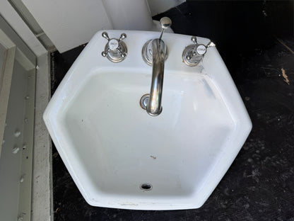 Kohler Cast Iron K2930 Drop-In Hexagon Sink With Perrin & Rowe Hardware