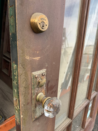 Large Vintage Solid Wood Exterior Front Door
