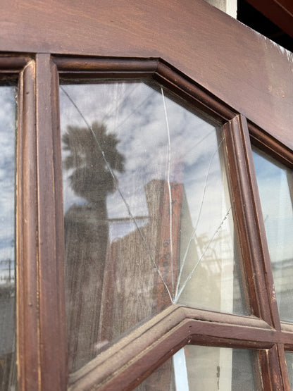 Large Vintage Solid Wood Exterior Front Door