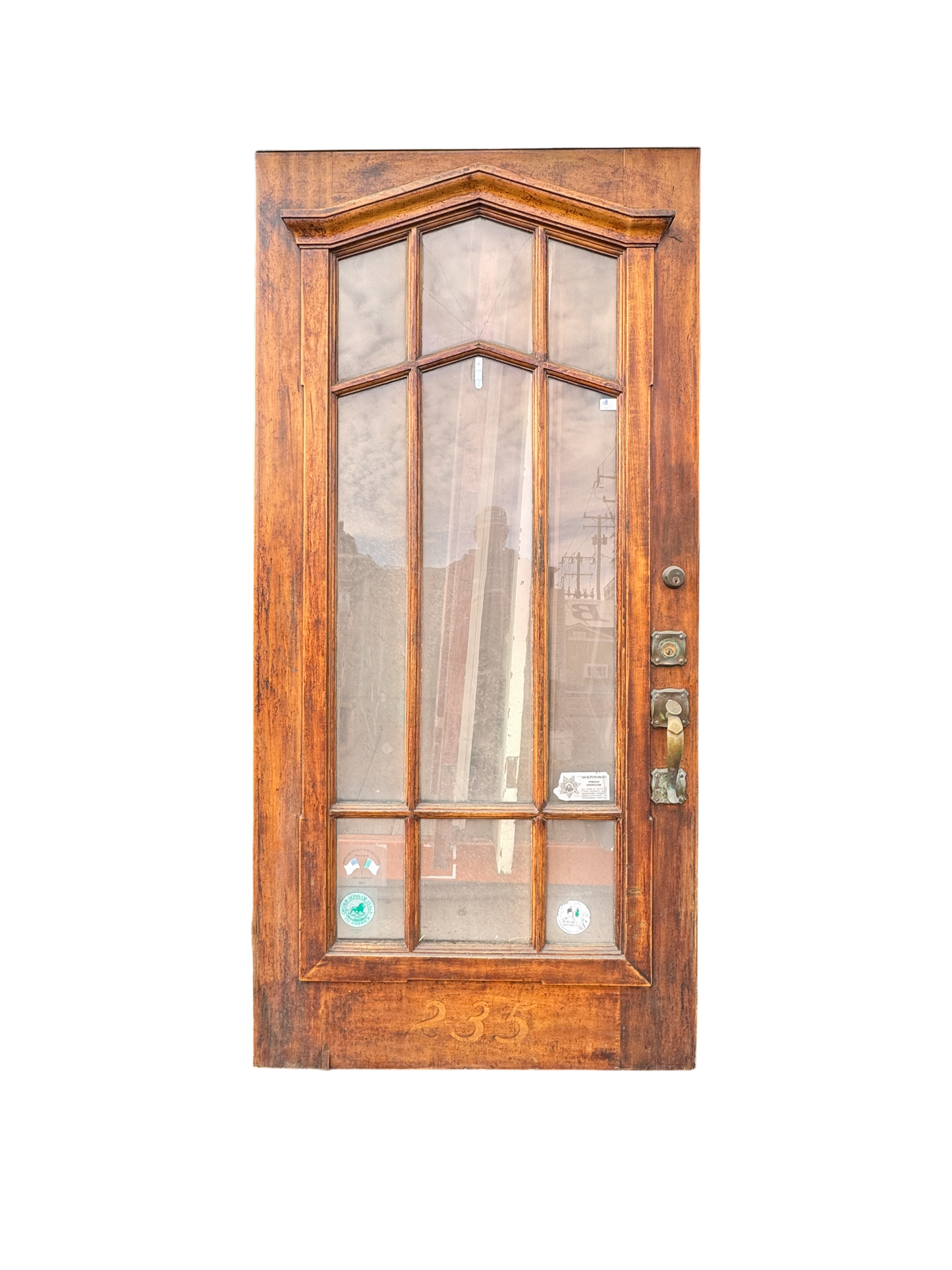 Large Vintage Solid Wood Exterior Front Door