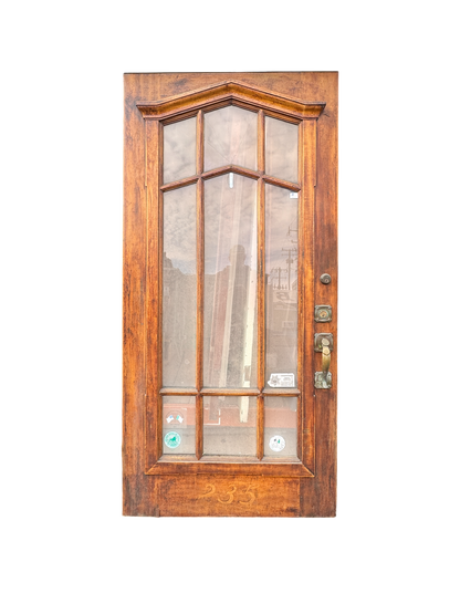 Large Vintage Solid Wood Exterior Front Door