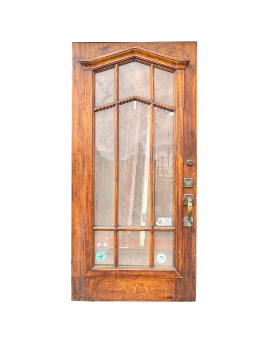Large Vintage Solid Wood Exterior Front Door