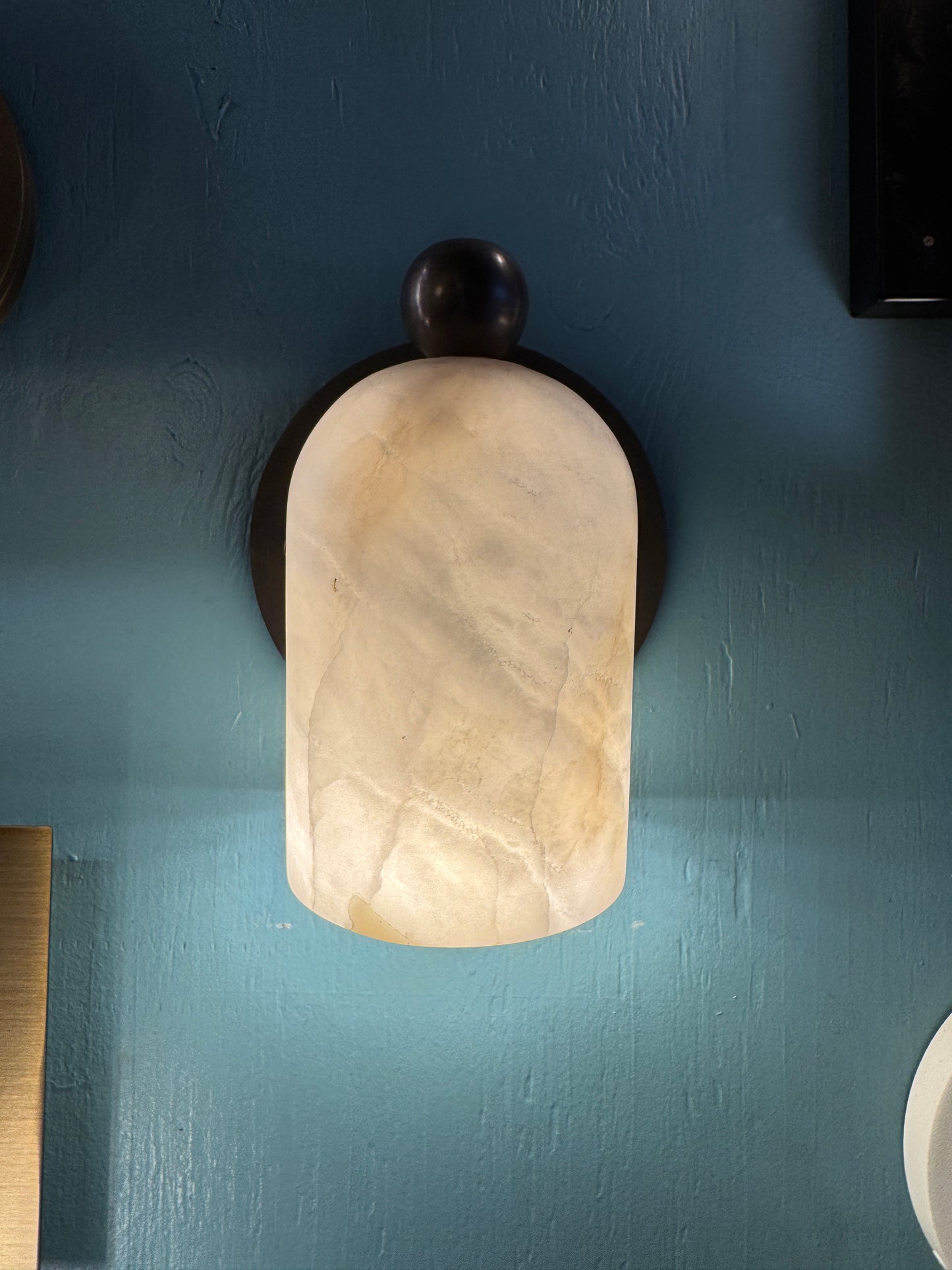Brass & Alabaster Sconce