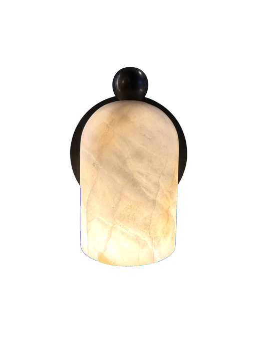 Brass & Alabaster Sconce