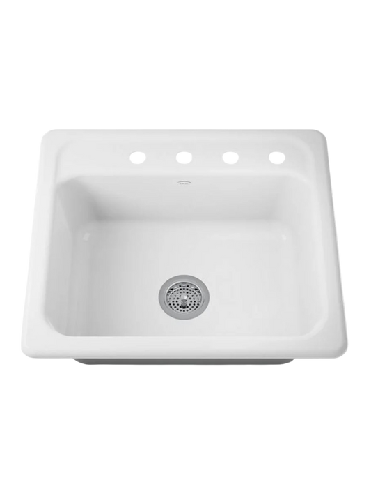 Kohler Mayfield 25" Top-Mount Enameled Cast-Iron Kitchen Sink