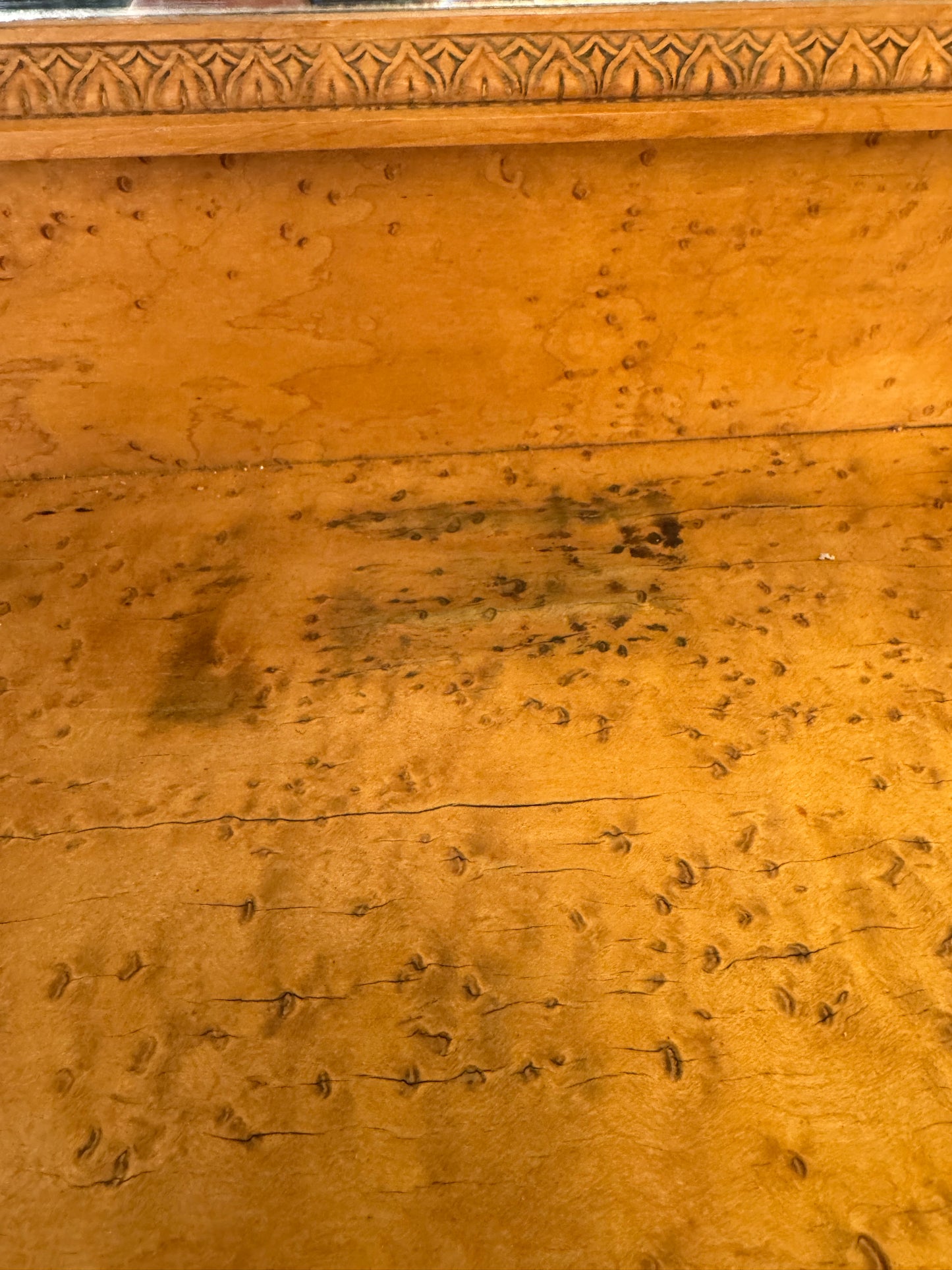 Vintage Birds Eye Maple Fireplace Surround