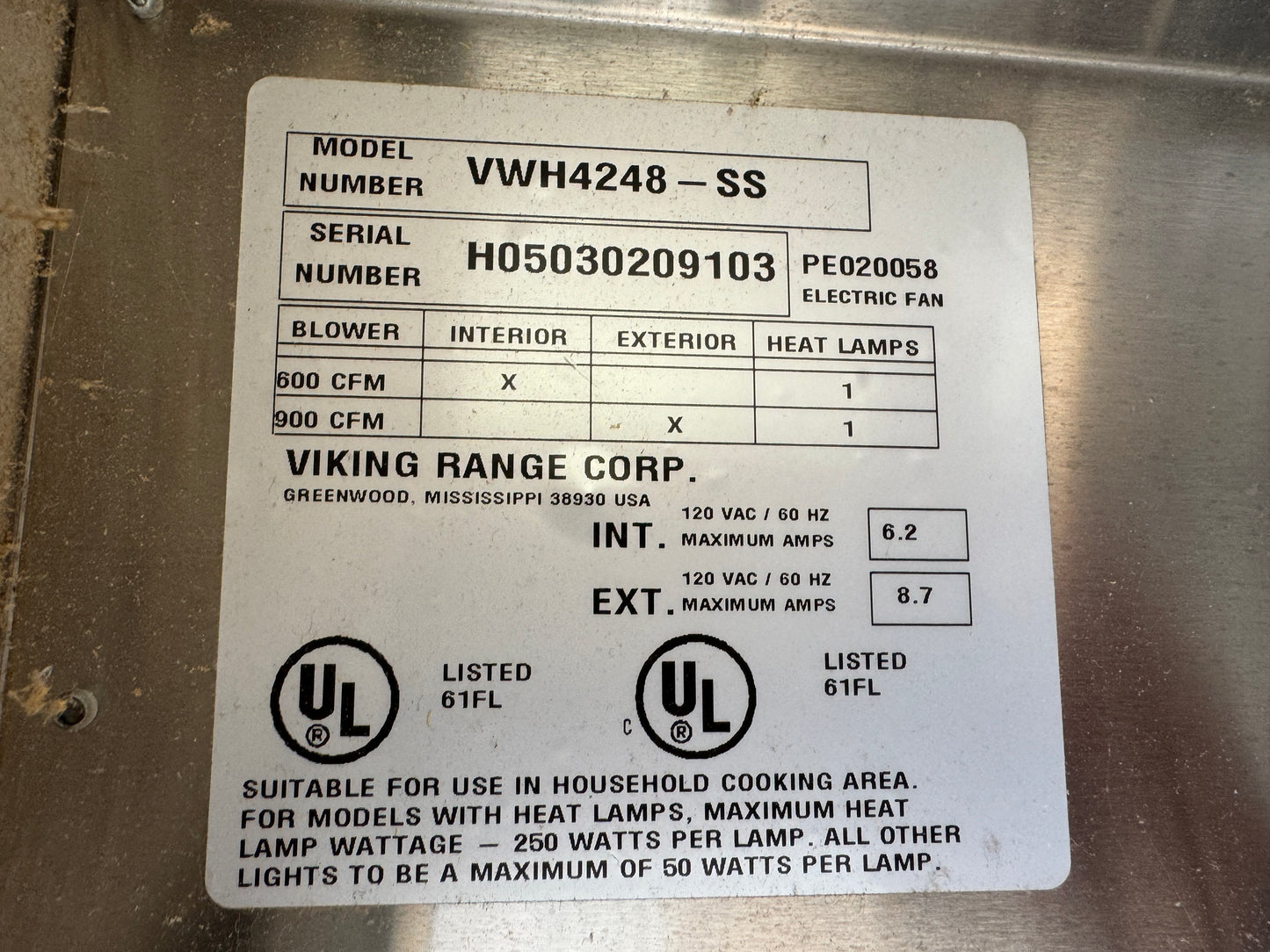 New Viking Professional Series Canopy Range Hoods