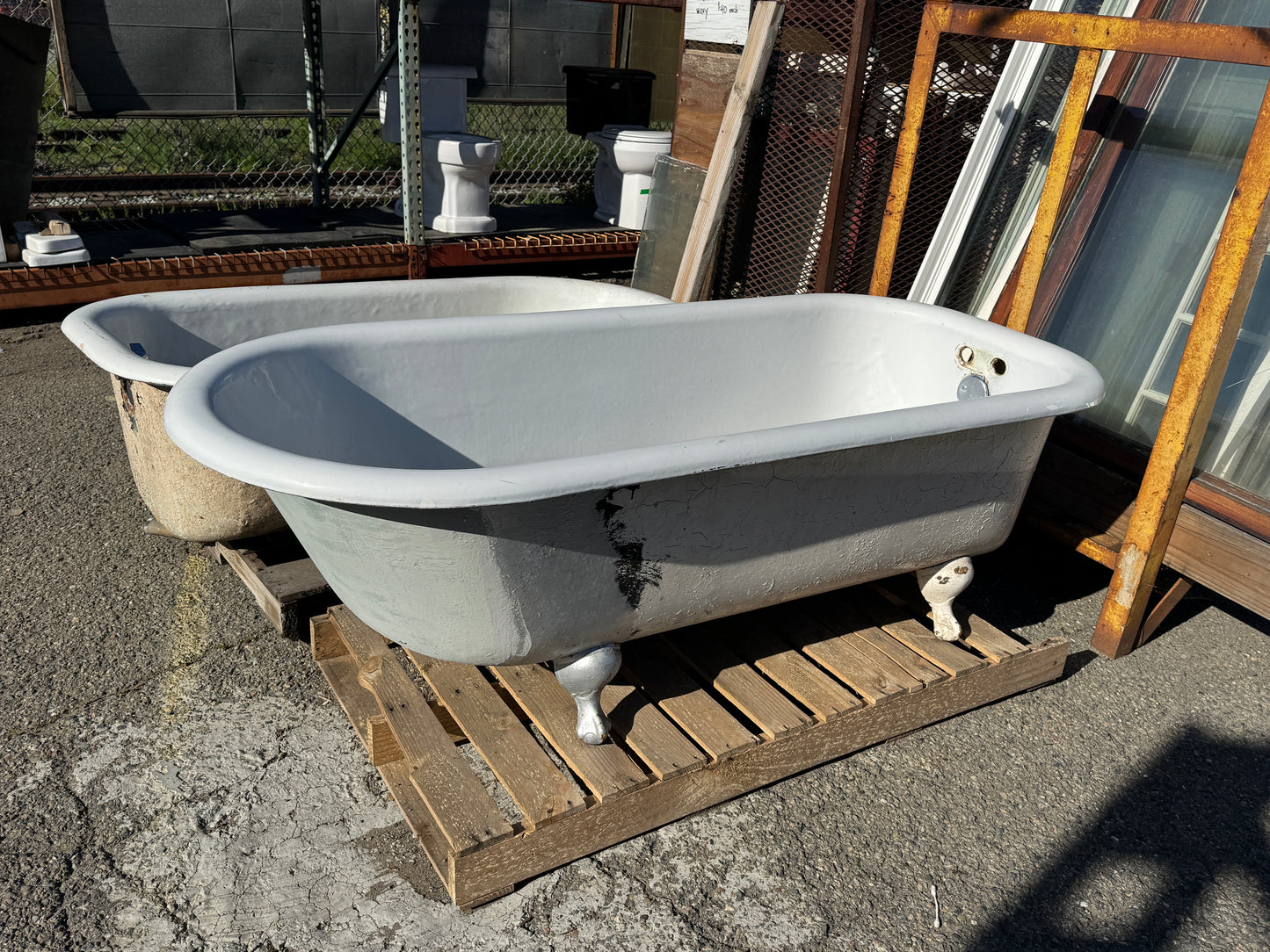 Vintage Cast Iron Clawfoot Bathtub