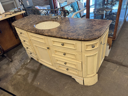 Marble Bathroom Vanity With Waterworks Hardware