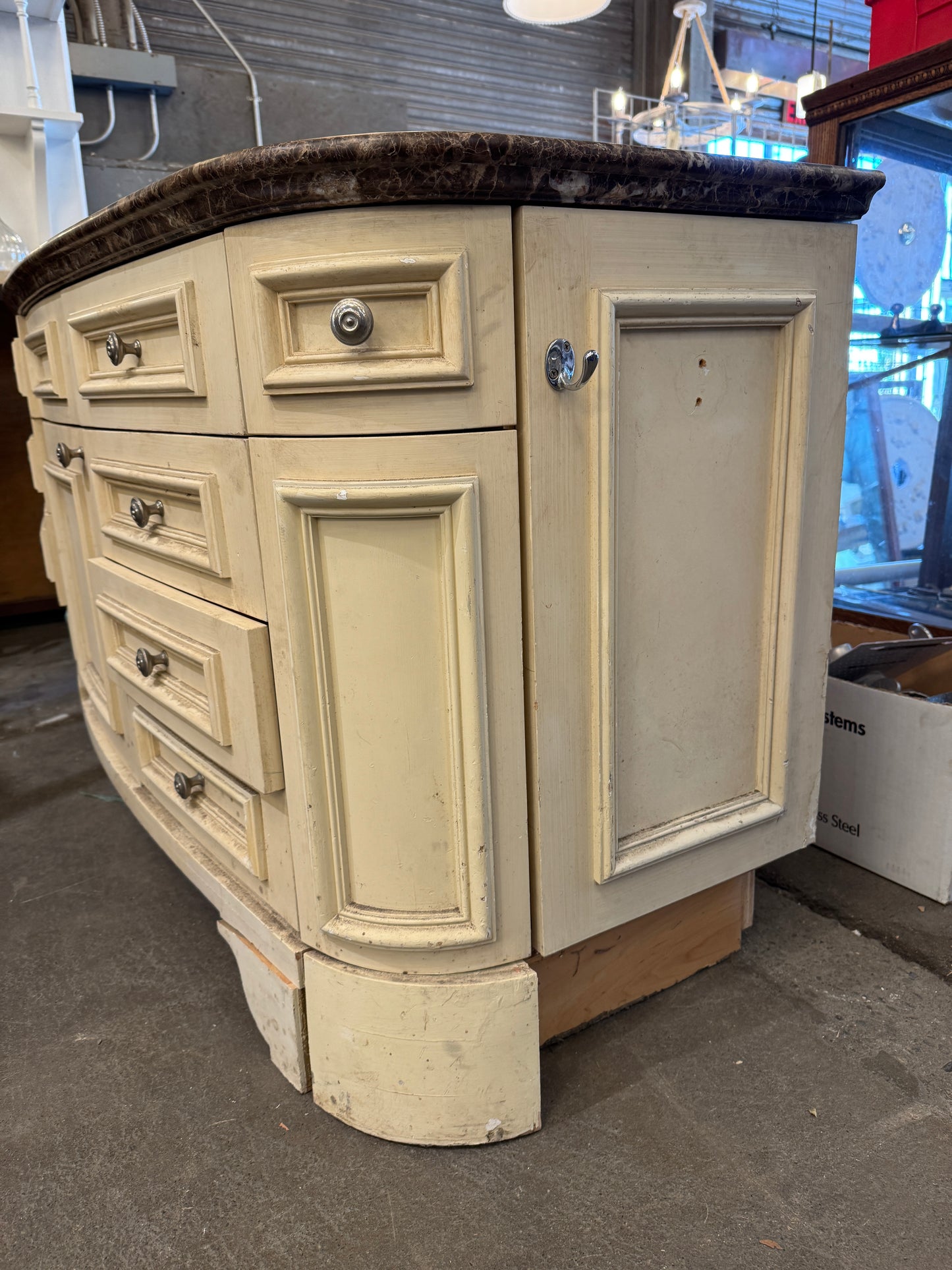 Marble Bathroom Vanity With Waterworks Hardware