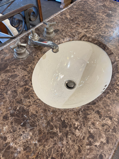 Marble Bathroom Vanity With Waterworks Hardware