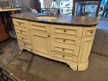 Marble Bathroom Vanity With Waterworks Hardware