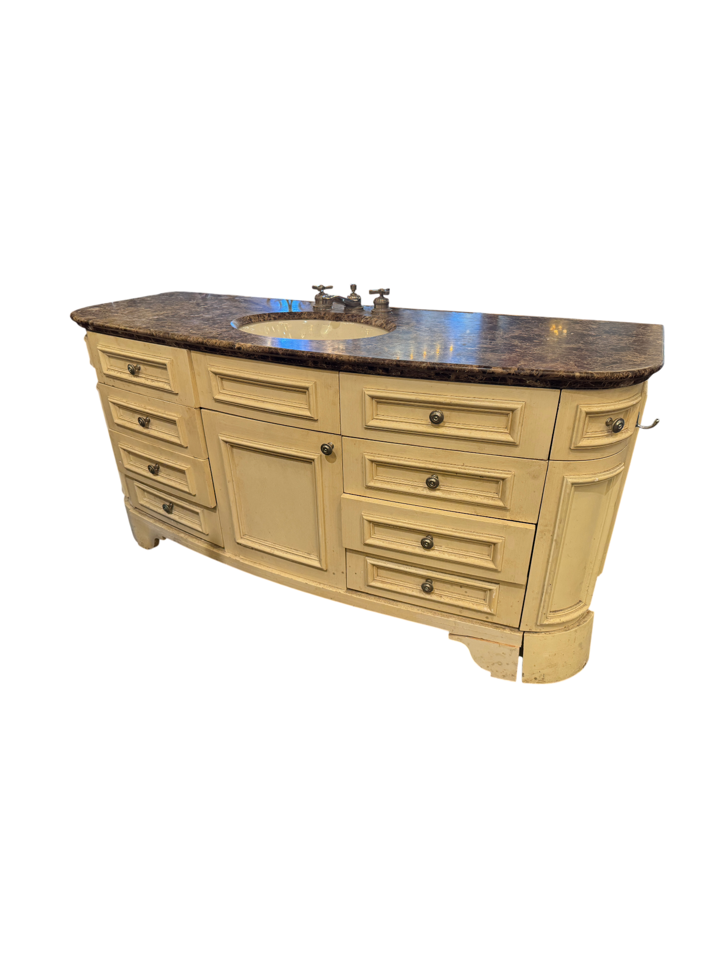 Marble Bathroom Vanity With Waterworks Hardware