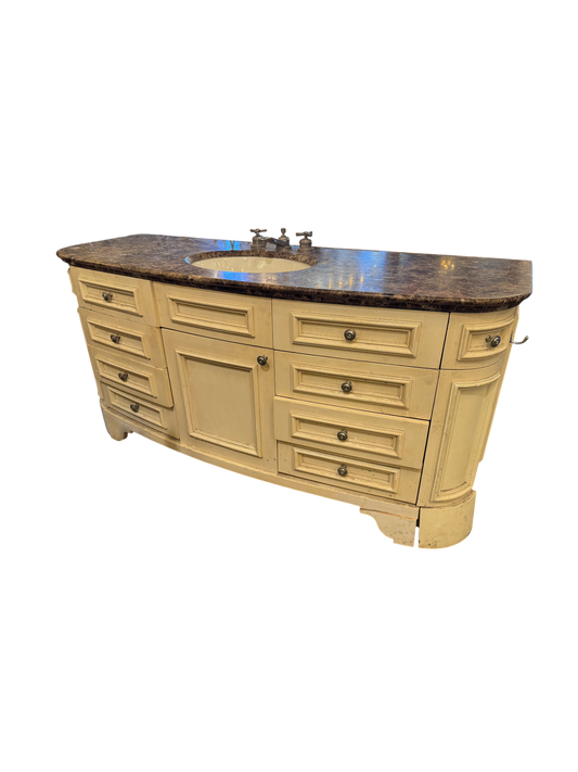 Marble Bathroom Vanity With Waterworks Hardware