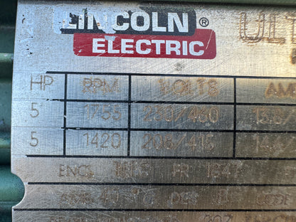 Lincoln Electric 5HP Motor Ultimate E1 Hostile Duty