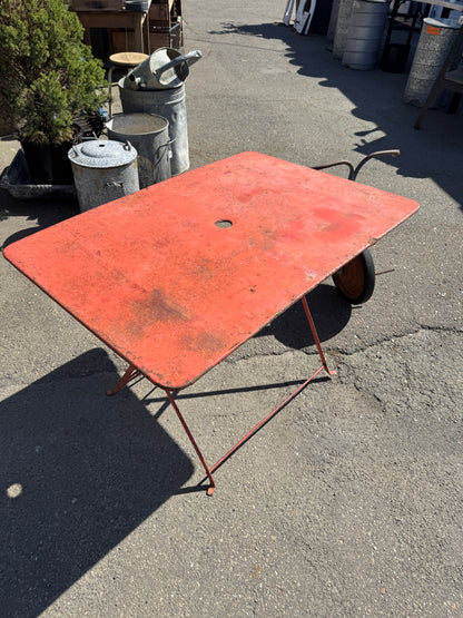 Vintage Outdoor Metal Folding Table