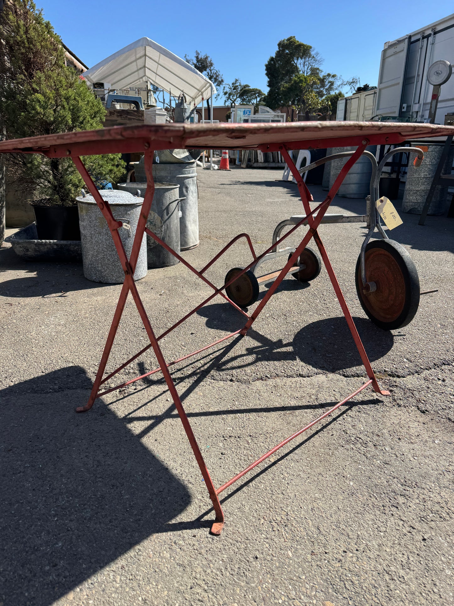 Vintage Outdoor Metal Folding Table