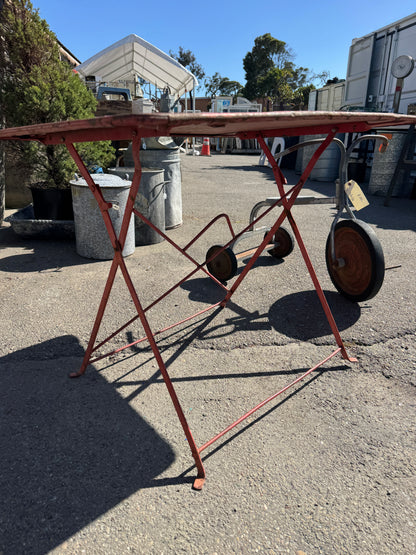 Vintage Outdoor Metal Folding Table