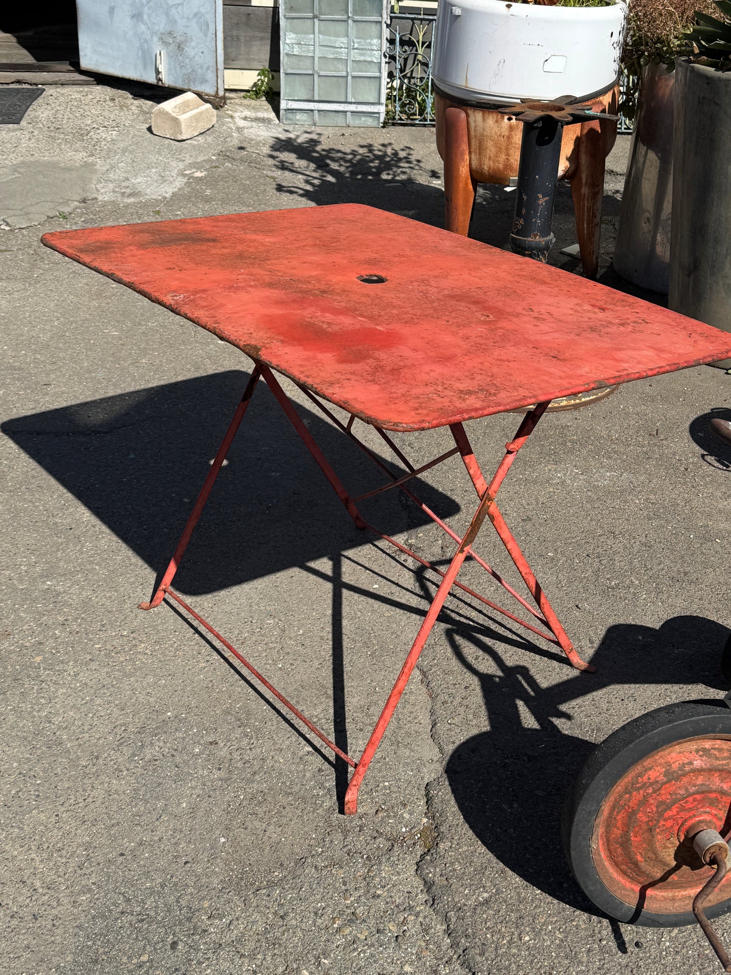 Vintage Outdoor Metal Folding Table