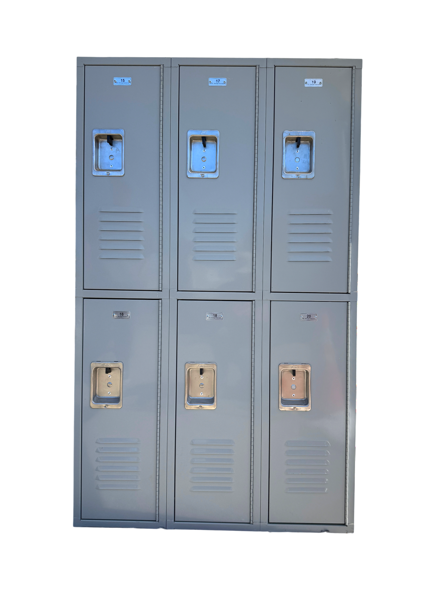 Grey Steel Double Tier Lockers