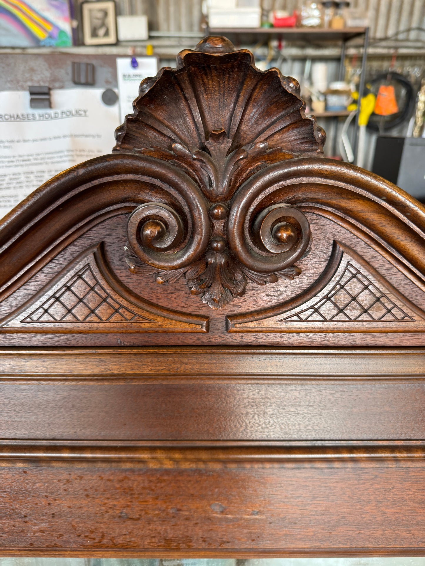 Antique Victorian Mahogany Mirror