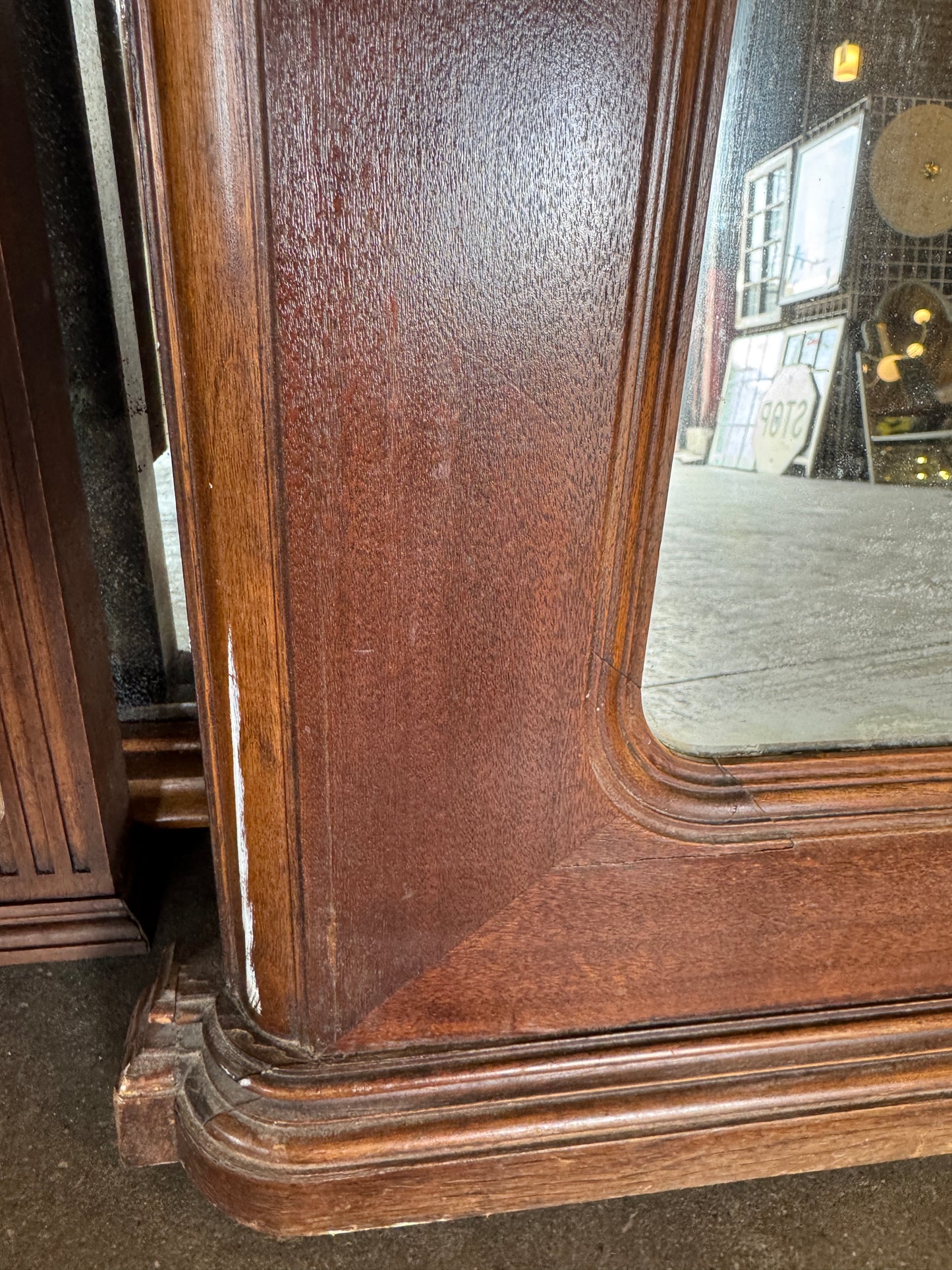 Antique Victorian Mahogany Mirror
