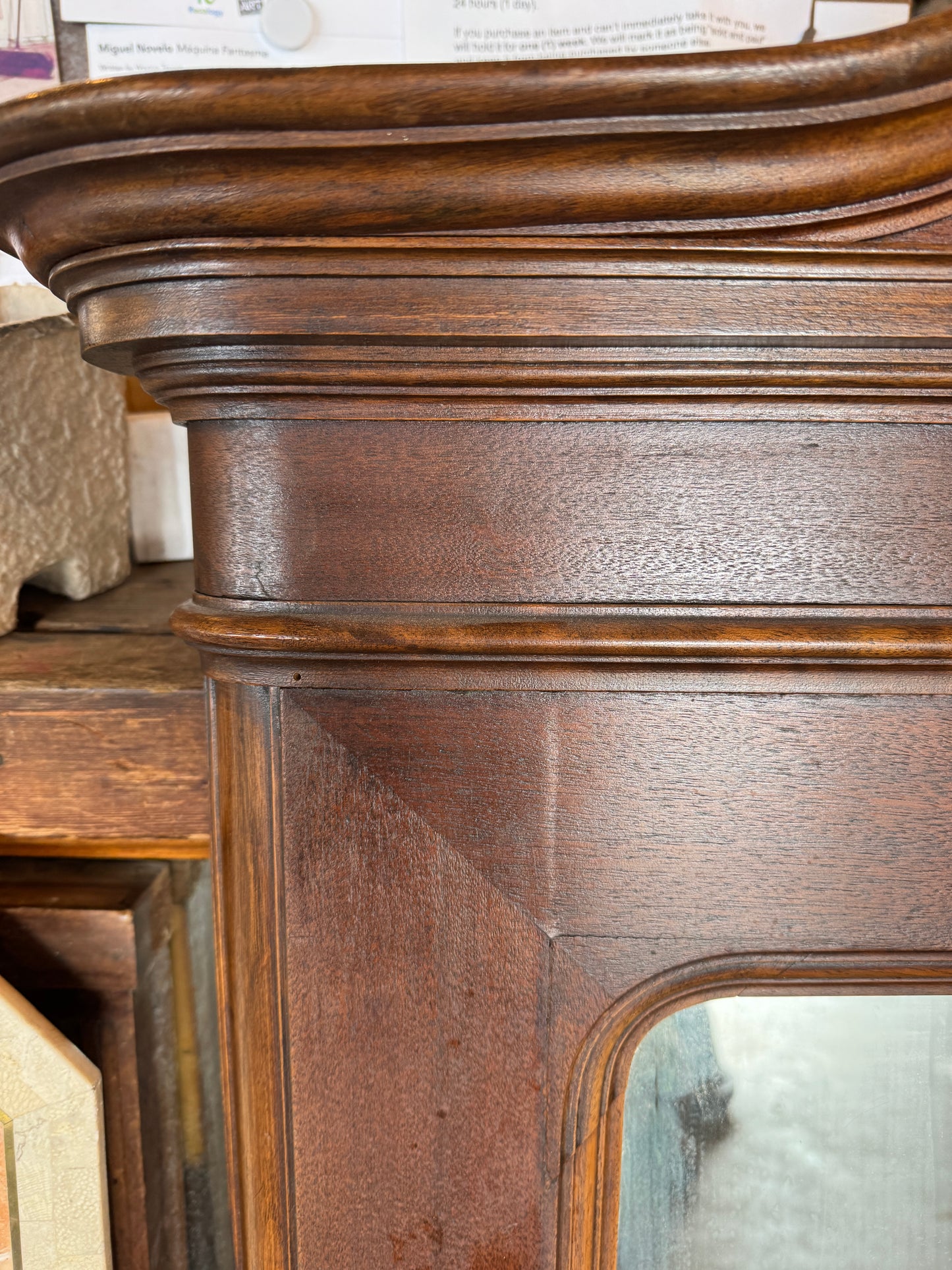 Antique Victorian Mahogany Mirror
