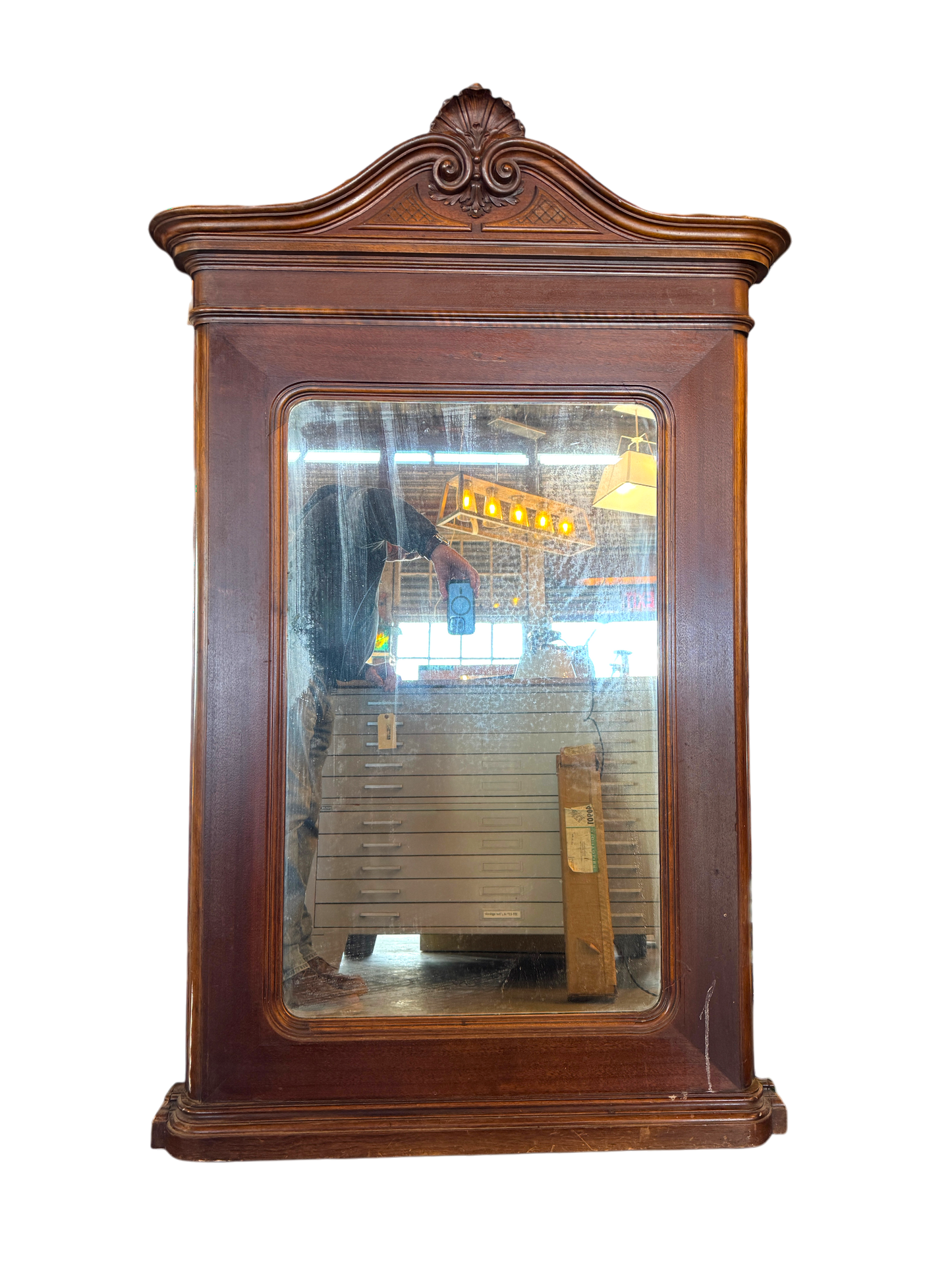 Antique Victorian Mahogany Mirror